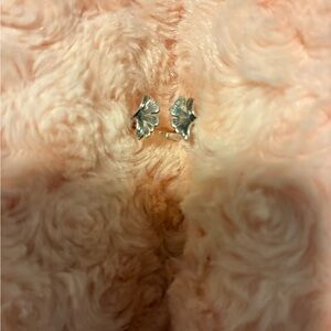 Elegant Silver Ginkgo adjustable ring